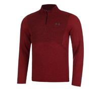 Under Armour Men Seamless Stride 1/4 Zip Running Clothes Running Jersey Racer Red - Red