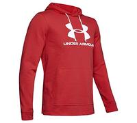 Under Armour Men Sportstyle Terry Logo Hoodie - Martian Red/White, Medium