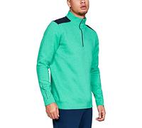 Under Armour Men Storm Playoff HZ Warm-up Top - Green Malachite Fade Heather/Academy/Academy (350), XL