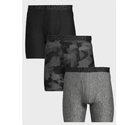 Under Armour UA Performance Tech 6" Boxerjock Black/Castle Rock Boxer Shorts - 3 pcs.
