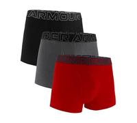 Under Armour Men's 3-Pack Performance Cotton Boxer Brief, 3" Inseam, All-Day Comfort & Ultra-Soft, Castlerock Heather - Core, XS
