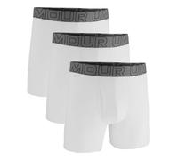 UNDER ARMOUR Performance Cotton 6inch 3pack Boxers, White, Size L, Men White