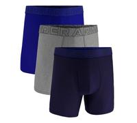 Under Armour Men's 3-Pack Performance Tech Mesh Boxer Brief, 6" Inseam - Breathable, Moisture Wicking, Soft Touch, All-Day Comfort, Blue/Grey/Navy, 2XL