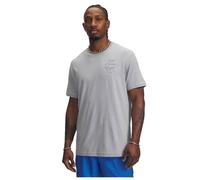 Under Armour Men's 60/40s Sports Wordmark Short Sleeve, Men's T-Shirt with Super-Soft Cotton Blend Fabric, Gym T-Shirt for Sports and Casual Wear,Mod Gray Light Heather / / Steel,SM