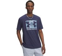Under Armour Men's ABC Camo Boxed Logo Short Sleeve, Fast-Drying Men's T-Shirt, Comfortable Activewear Top for Training, Athletics and Casual Wear,Washed Navy / / Blue Calm,MD