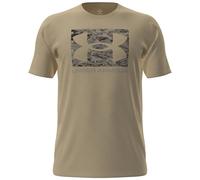 Under Armour Men's ABC Camo Boxed Logo Short Sleeve, Fast-Drying Men's T-Shirt, Comfortable Activewear Top for Training, Athletics and Casual Wear,Field Khaki / / Timberwolf Taupe,SM