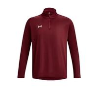 Under Armour Men's Adult Team Tech 1/4 Zip Loose Royal Blue Long Sleeve Shirt, Cardinal / White, Large