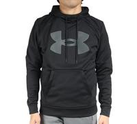 Under Armour Mens Big Logo ArmourFleece Hoodie, (001) Black/Black/Pitch Gray, Medium