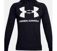 UNDER ARMOUR Mens Black & White Rival Fleece Hoodie Small BNWT Ref C488