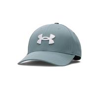 Under Armour Men's Blitzing Adjustable, Comfortable Running Cap for All-Day Breathability and Sun Protection, Men's Cap with Adjustable Sizing and Pre-Curved Visor,Jasper Blue/White/White,OSFM