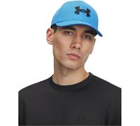 Under Armour Men's Blitzing, Comfortable Running Cap for All-Day Breathability and Sun Protection, Men's Cap with Ventilation and Pre-Curved Visor,Blue Atlantis / / Black,L/XL