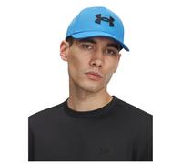 Under Armour Men's Blitzing, Comfortable Running Cap for All-Day Breathability and Sun Protection, Men's Cap with Ventilation and Pre-Curved Visor,Blue Atlantis / / Black,S/M