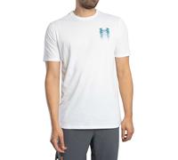 Under Armour Men's Blur Logo Back Graphic Loose T-Shirt, White