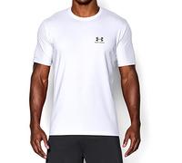 Under Armour Men's CC Left Chest Lock-Up Graphic T-Shirt - White, Large