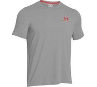 Under Armour Men's CC Left Chest Lock-Up Graphic T-Shirt - True Grey Heather, 2X-Large
