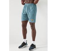 Under Armour Men's Challenger Train Short, Lightweight and Fast-Drying Men's Gym Gear, Comfortable and Breathable Sports Shorts,Jasper Blue / / Squad Orange,SM