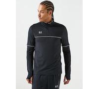 UNDER ARMOUR Mens Challenger Training 1/4 Zip Top, Black/White, Size S, Men Black/White