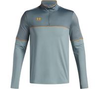 Under Armour Men's Challenger Training Quarter Zip, Tough, Lightweight and Breathable Tracksuit Top for Sports and Athletics, Men's Quarter-Zip Top with Thumbholes,Jasper Blue / / Squad Orange,SM