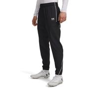 Under Armour Men's Challenger Warm-Up Pant, Water-Resistant Tracksuit Bottoms with Ankle Cuffs, Men's Joggers for Sports and Athletics,Black / / White,SM