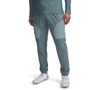 Under Armour Men's Challenger Warm-Up Pant, Water-Resistant Tracksuit Bottoms with Ankle Cuffs, Men's Joggers for Sports and Athletics,Jasper Blue / / Squad Orange,LG