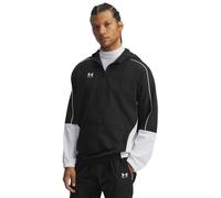 Under Armour Men's Challenger Warmup Jacket, Water-Repellent Track Jacket for Warming Up and Sports Training, Comfortable and Breathable Men's Half-Zip Top,Black / / White,MD