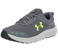 Under Armour - Mens Charged Assert 10 4E Sneakers, Color Gravel/Gravel/Lime Surge (101), Size: 9 UK