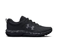 Under Armour Men's Charged Assert 10 Camo Running Shoe, (001) Black/Black/Pitch Gray, 15