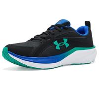 Under Armour Men's Charged+ Assert 11 Running Shoes, Black/Team Royal/Geode Green, 12.5