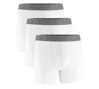 Under Armour Men's Charged Cotton 6-inch Boxerjock 3-Pack, White Solid - Core, 3XL