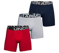 Under Armour Mens Charged Cotton (3 Pack) Boxers - Red - XXXL