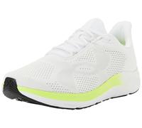 Under Armour Men's Charged Pursuit 4 Big Logo, Breathable and Lightweight Running Shoes, Durable Men's Trainers with Traction Sole,White / High Vis Yellow / Halo Gray,10