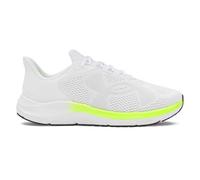 Under Armour Men's Charged Pursuit 4 Big Logo, Breathable and Lightweight Running Shoes, Durable Men's Trainers with Traction Sole,White / High Vis Yellow / Halo Gray,7.5