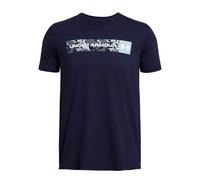 Under Armour Mens Chest Stripe Camo T-Shirt - Blue - Blue - S