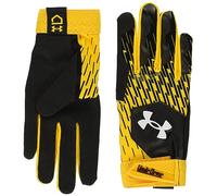 Under Armour Mens Clean Up Baseball Gloves, (005) Black / Steeltown Gold / White, S