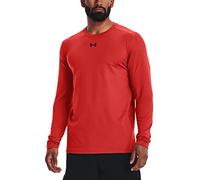 Under Armour Men's ColdGear Fitted Crew Long Sleeve T-Shirt, Radiant Red/Black, Large