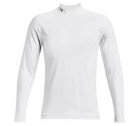 Under Armour Men's ColdGear Infrared Long Sleeve Golf Mock Neck Shirt, (100) White / / Metallic Silver, S