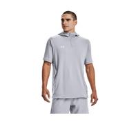 Under Armour Mens Command Short Sleeve Hoodie, Mod Graywhite, L