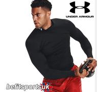 UNDER ARMOUR MENS COMPRESSION BASE-LAYER HEAT GEAR LONG SLEEVE MOCK SKINS BLACK