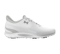 Under Armour Men's Drive Fade Golf Cleats Sneaker, (101) White/White/Metallic Silver, 8.5 UK