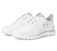 Under Armour Men's Drive Fade Spikeless Golf Shoe, (102) White/White/Metallic Silver, 7 UK