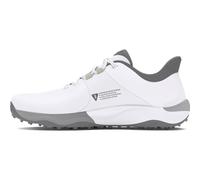 Under Armour Men's Drive Pro Spikeless Wide Golf Shoe, (100) White/White/Metallic Gun Metal, 10.5 Wide
