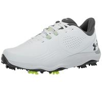 Under Armour Men's Drive Pro Wide Golf Shoe, (100) White/White/Metallic Gun Metal, 9 Wide