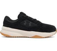 Under Armour Men's Edge Suede, Men's Trainers with Breathable Mesh Upper and Suede Overlays, Gym Shoes with Ortholite Sockliners,Black / Stone / Black,8.5