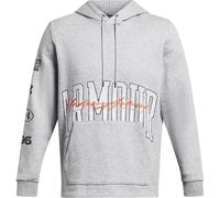 Under Armour Mens Ess Fleece Nov Hoody in Gray - Grey - Size Small