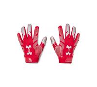 Under Armour Men's F8 Football Gloves (600) / Red / Metallic Silver X-Large