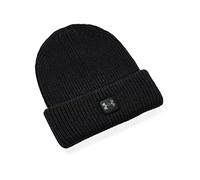 Under Armour Men's Halftime Ribbed Beanie Hat, (001) Black / / Jet Gray, One Size