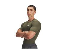 Under Armour Men's HeatGear Armour Compression Short Sleeve, Fast-Drying Base Layer Compression Top, Stretchy and Comfortable Men's T-Shirt,Marine OD Green / / White,XS