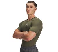 Under Armour Men's HeatGear Armour Compression Short Sleeve, Fast-Drying Base Layer Compression Top, Stretchy and Comfortable Men's T-Shirt,Marine OD Green / / White,LG