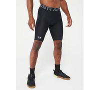 UNDER ARMOUR Men's HeatGear Armour Long Shorts, Black / / White, Size S, Men Black / / White