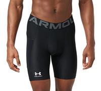 Under Armour Men's HeatGear Compression Shorts, Black (001)/Pitch Grey, XXL Long